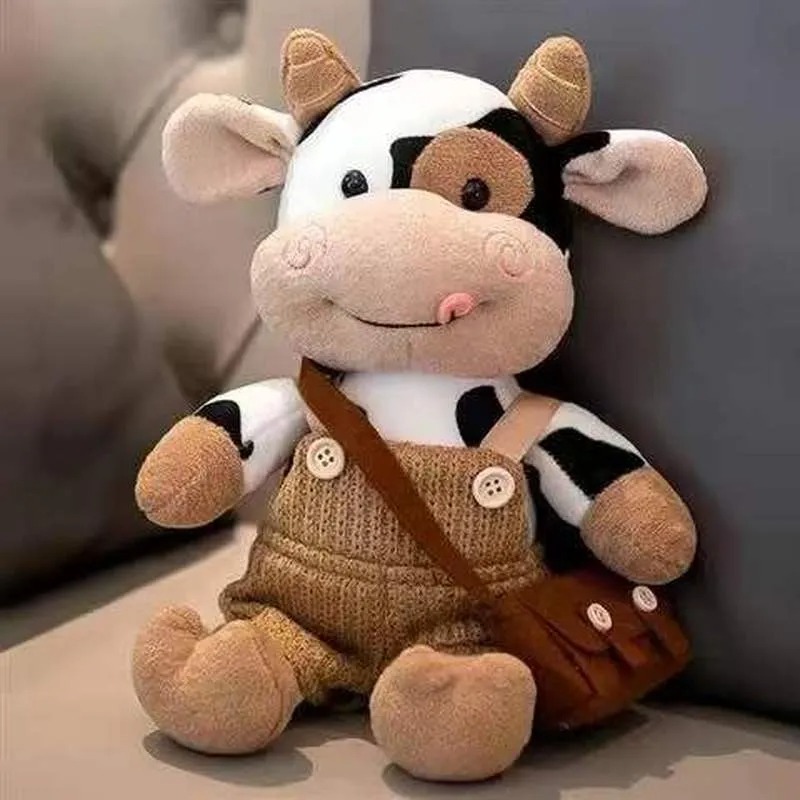 26CM Cartoon Milk Cow Plush Doll