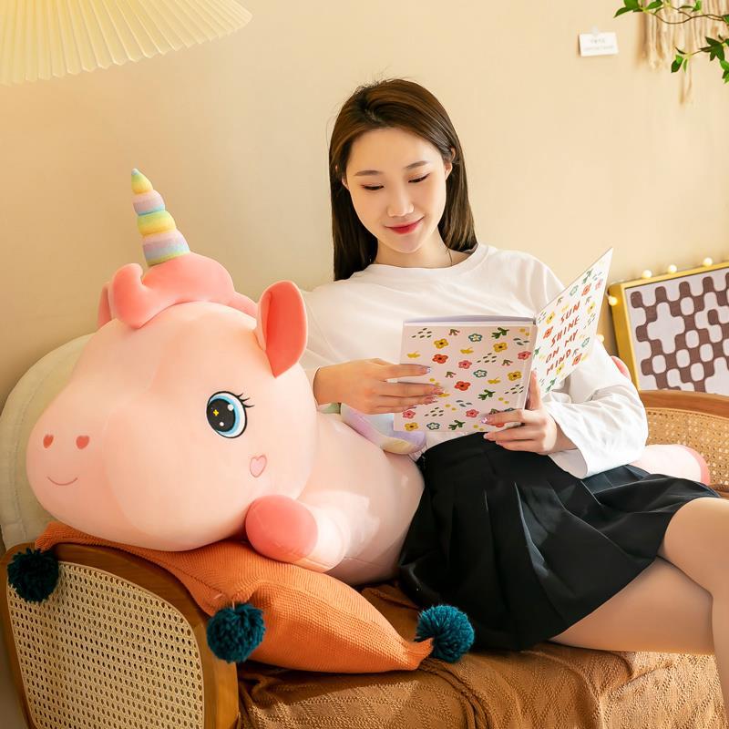 70 110cm Kawaii Soft Giant Unicorn Stuffed Plush Toy Animal Toys Baby Kids Appease Sleeping Pillow 1