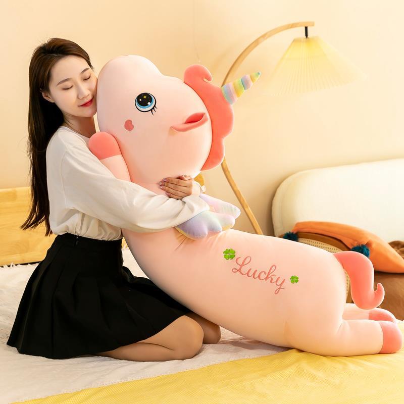 70 110cm Kawaii Soft Giant Unicorn Stuffed Plush Toy Animal Toys Baby Kids Appease Sleeping Pillow 2