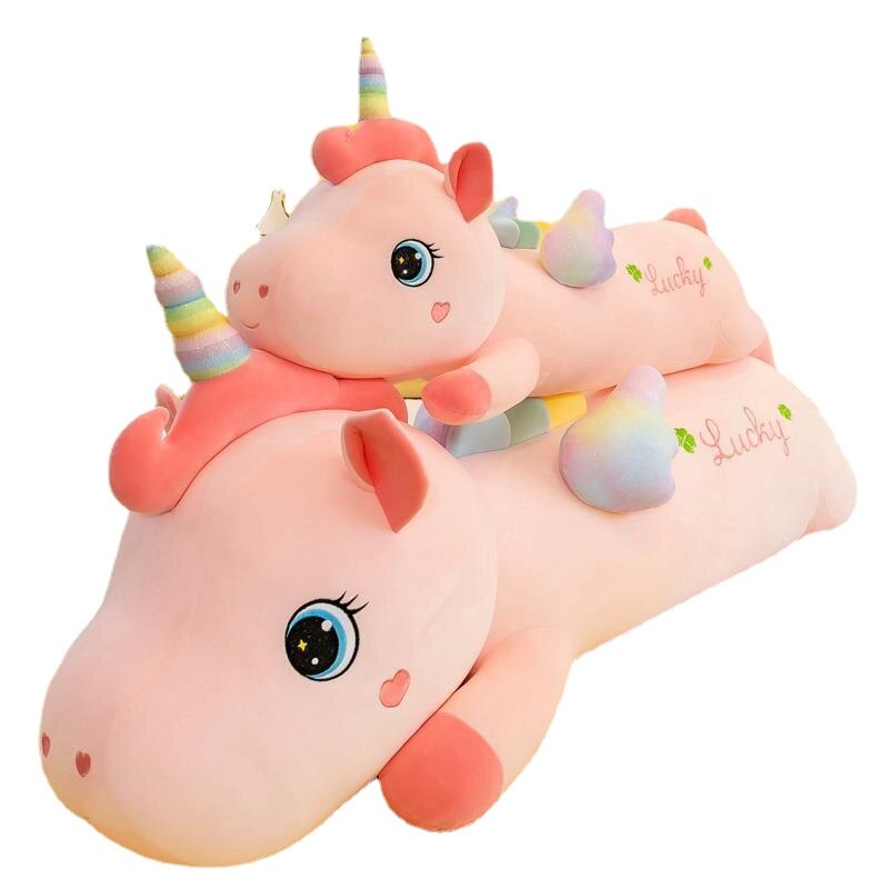 70 110cm Kawaii Soft Giant Unicorn Stuffed Plush Toy Animal Toys Baby Kids Appease Sleeping Pillow 5