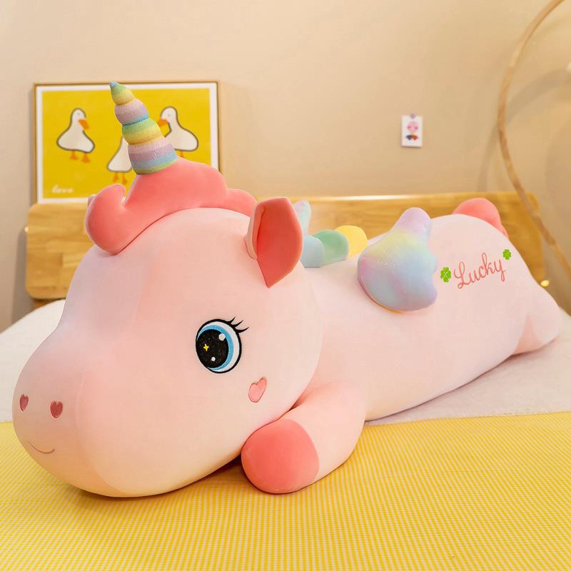 70 110cm Kawaii Soft Giant Unicorn Stuffed Plush Toy Animal Toys Baby Kids Appease Sleeping Pillow