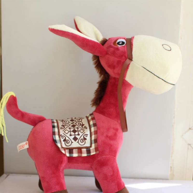 1 pc Soft Simulation Donkey plush toys Cute animal stuffed dolls kawaii gift for kids toys 4