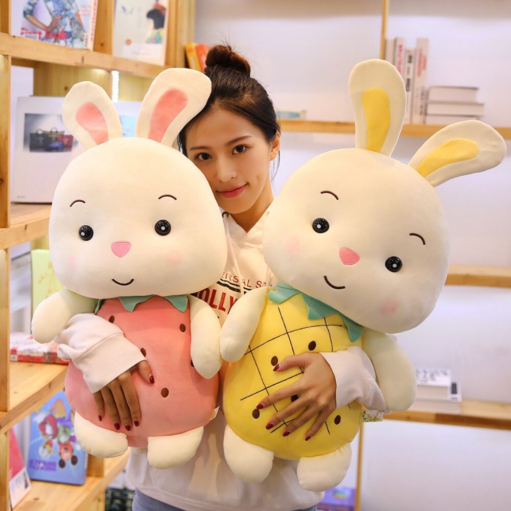 1pc 23 50cm Kawaii Stuffed Plush Fruit Pig Toys Rabbit Girl Gift Brinquedos Soft Animal Toys 3