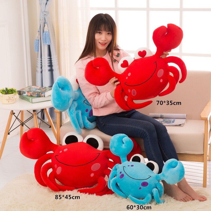 1pcs 60 85cm 4 Styles Creative Large Crab Plush Toy Cute Crab Dolls for Girls Soft 5