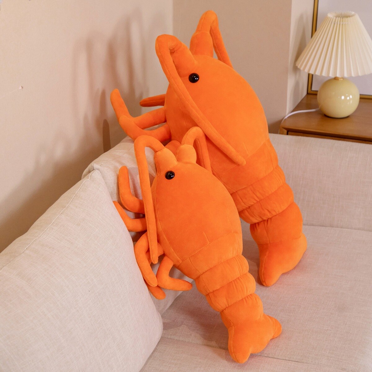 50 65cm Creative Simulation Lobster Plush Toy Lifelike Crayfish Doll Soft Stuffed Animal Shrimp Pillow Birthday 1