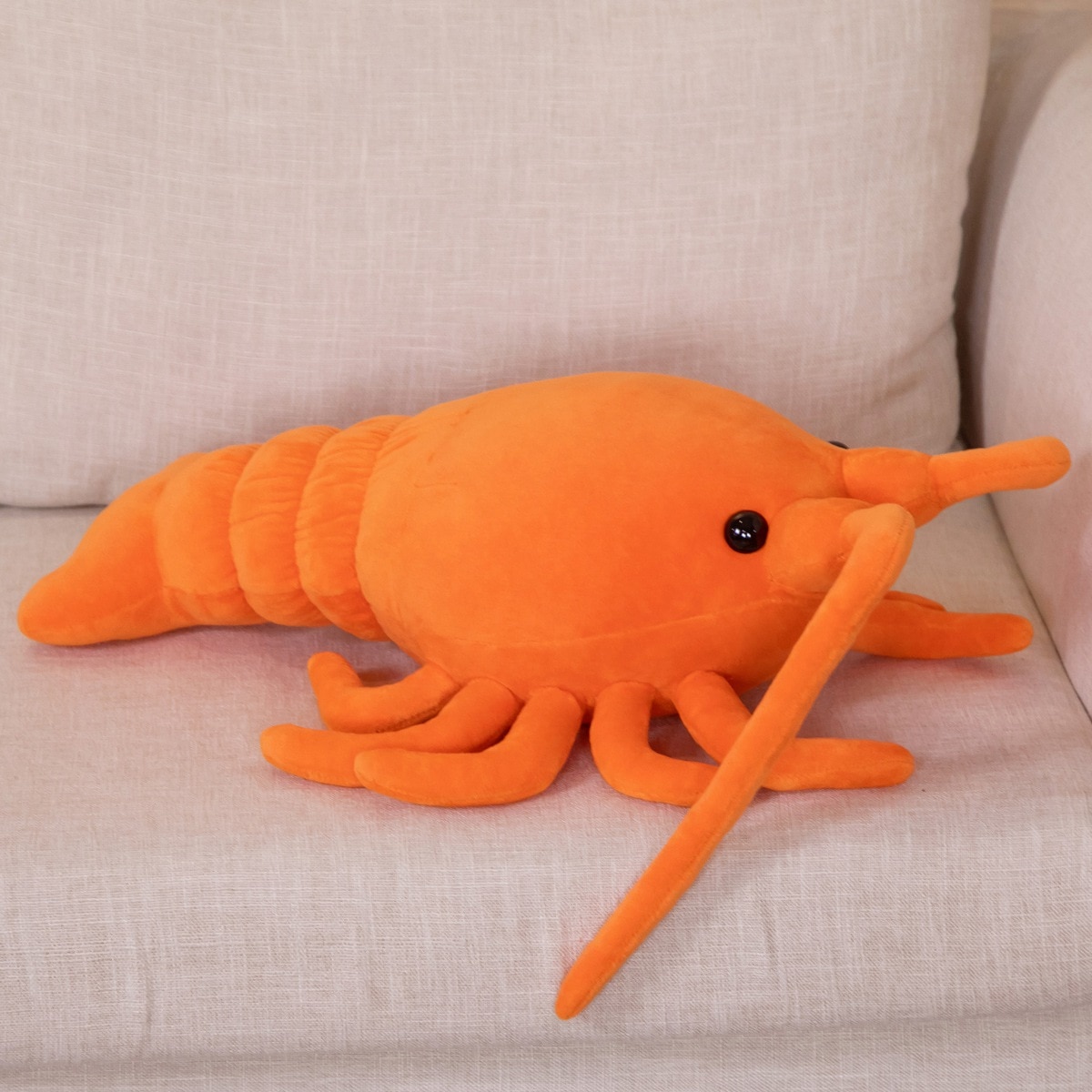 50 65cm Creative Simulation Lobster Plush Toy Lifelike Crayfish Doll Soft Stuffed Animal Shrimp Pillow Birthday 2