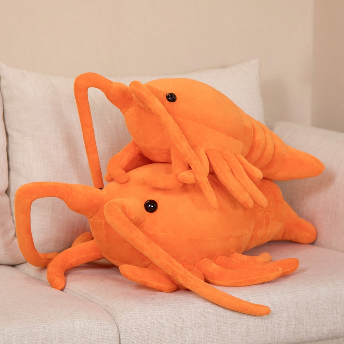 50 65cm Creative Simulation Lobster Plush Toy Lifelike Crayfish Doll Soft Stuffed Animal Shrimp Pillow Birthday 3