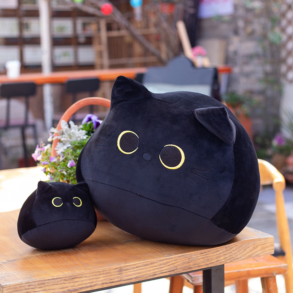 8 40CM Kawaii Black Cat Pillow Plush Doll Toys Cute High Quality Cartoon Animal Gifts for 4