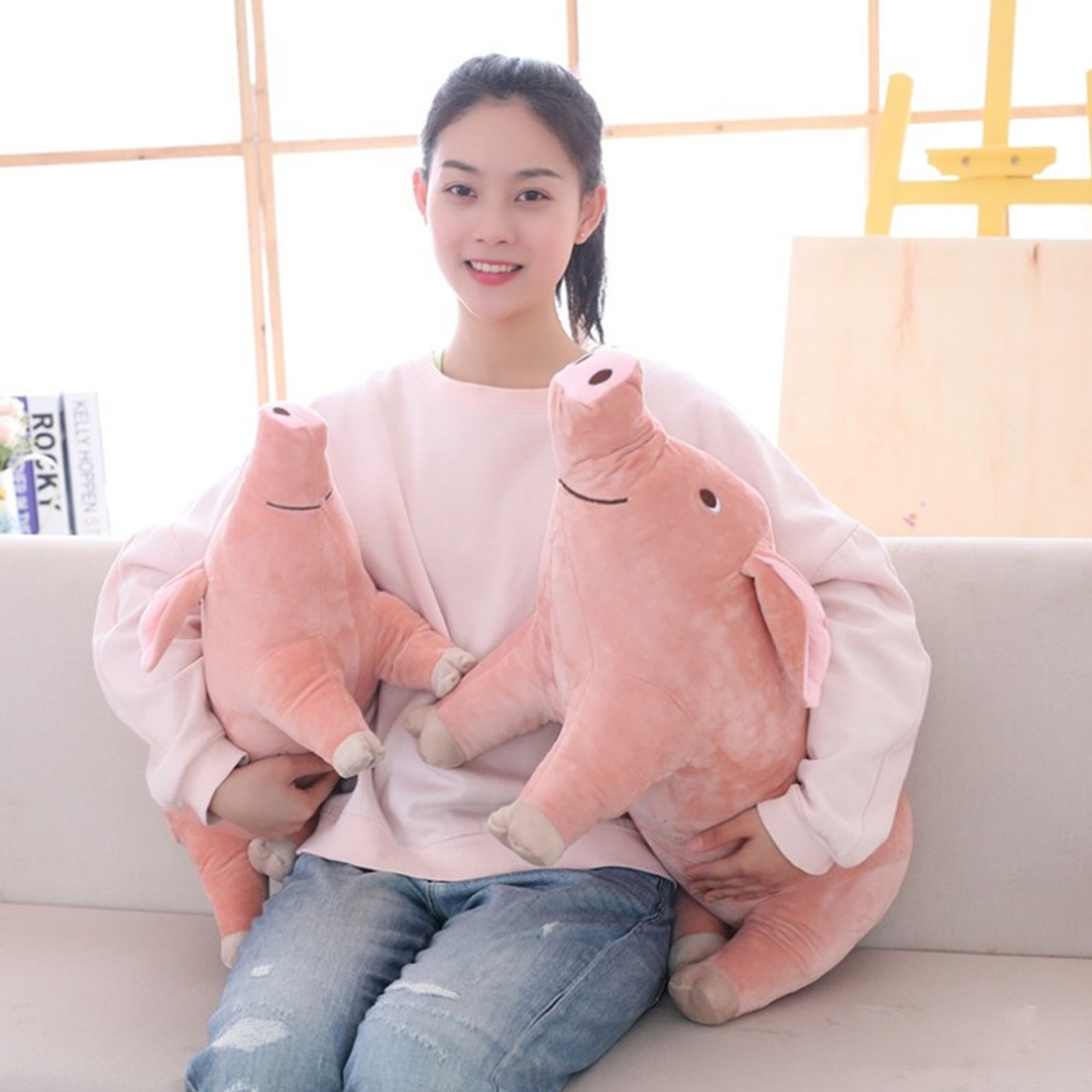 New 25CM Plush Toys Cartoon Pig Shaped Doll Throw Pillow Stuffed Toys Nice Gift For Kids 1