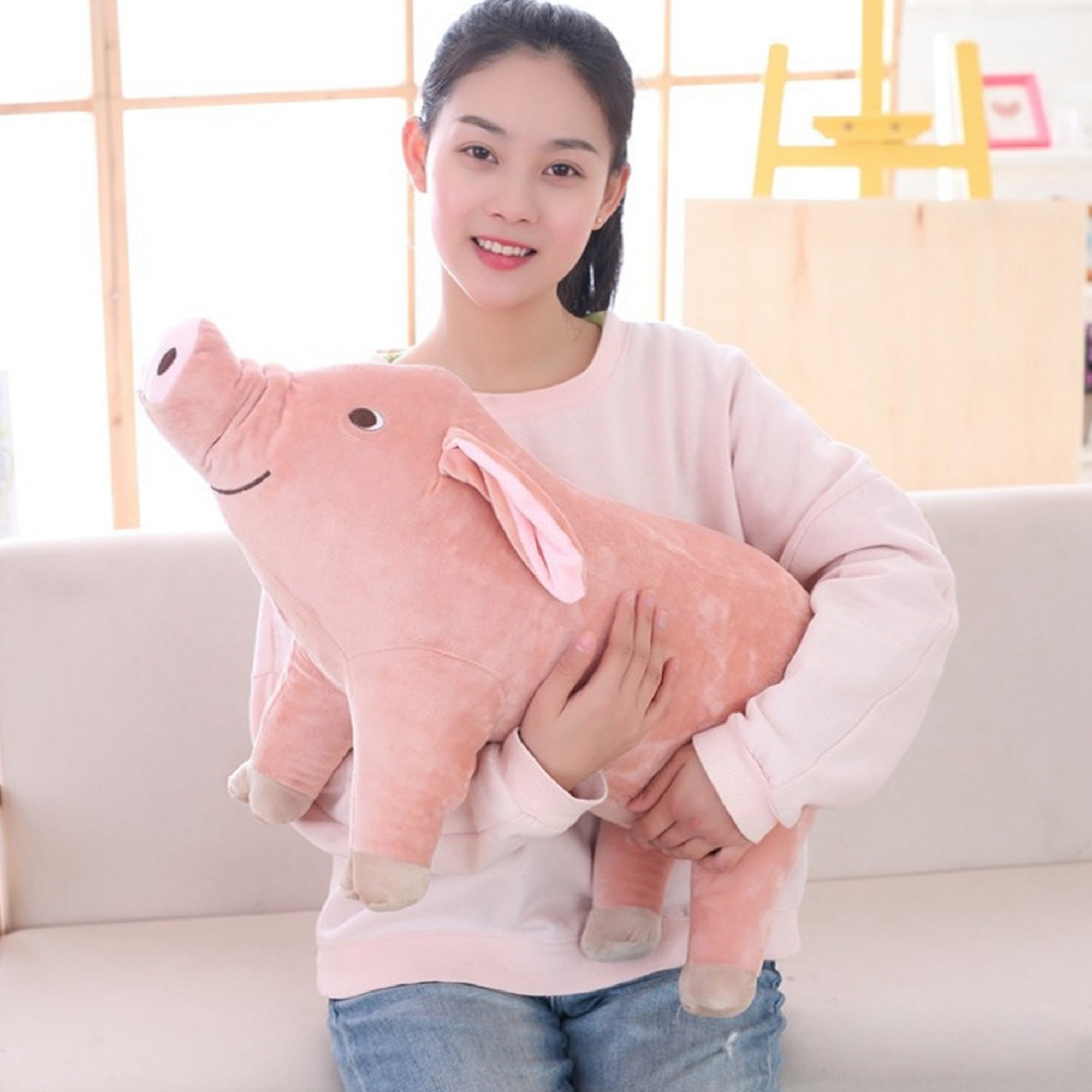 New 25CM Plush Toys Cartoon Pig Shaped Doll Throw Pillow Stuffed Toys Nice Gift For Kids 5