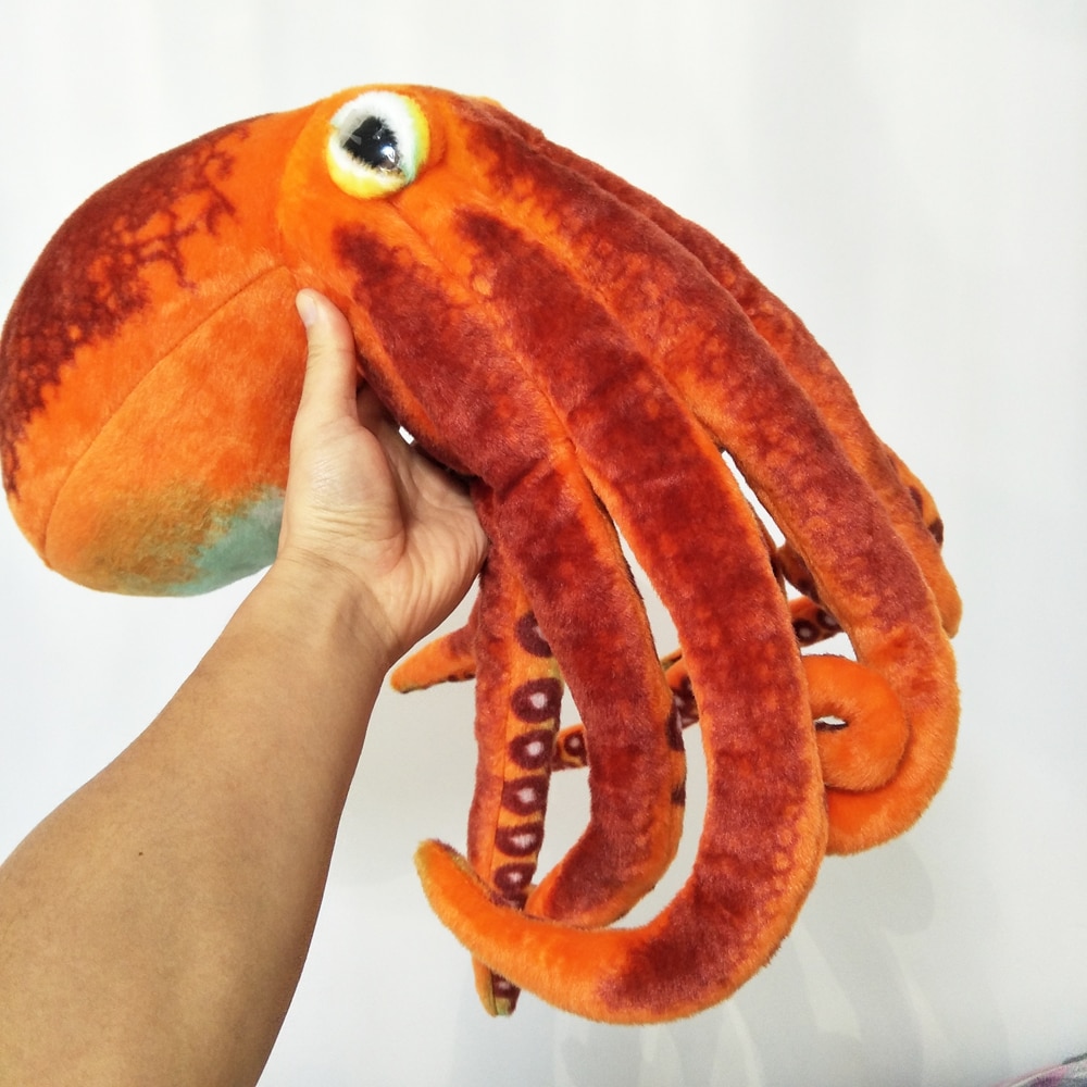 Simulation Orange Octopus Baby Kids Children Stuffed Plush Toy For Birthday Gift Sea Animals 4