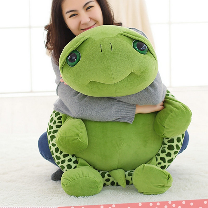 20 100cm Cute Super Green Big Eyes Stuffed Tortoise Doll Turtle Animal Plush Toy Baby Kids 2