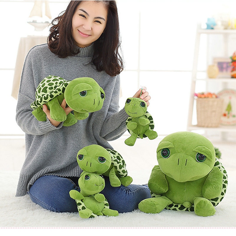 20 100cm Cute Super Green Big Eyes Stuffed Tortoise Doll Turtle Animal Plush Toy Baby Kids 4