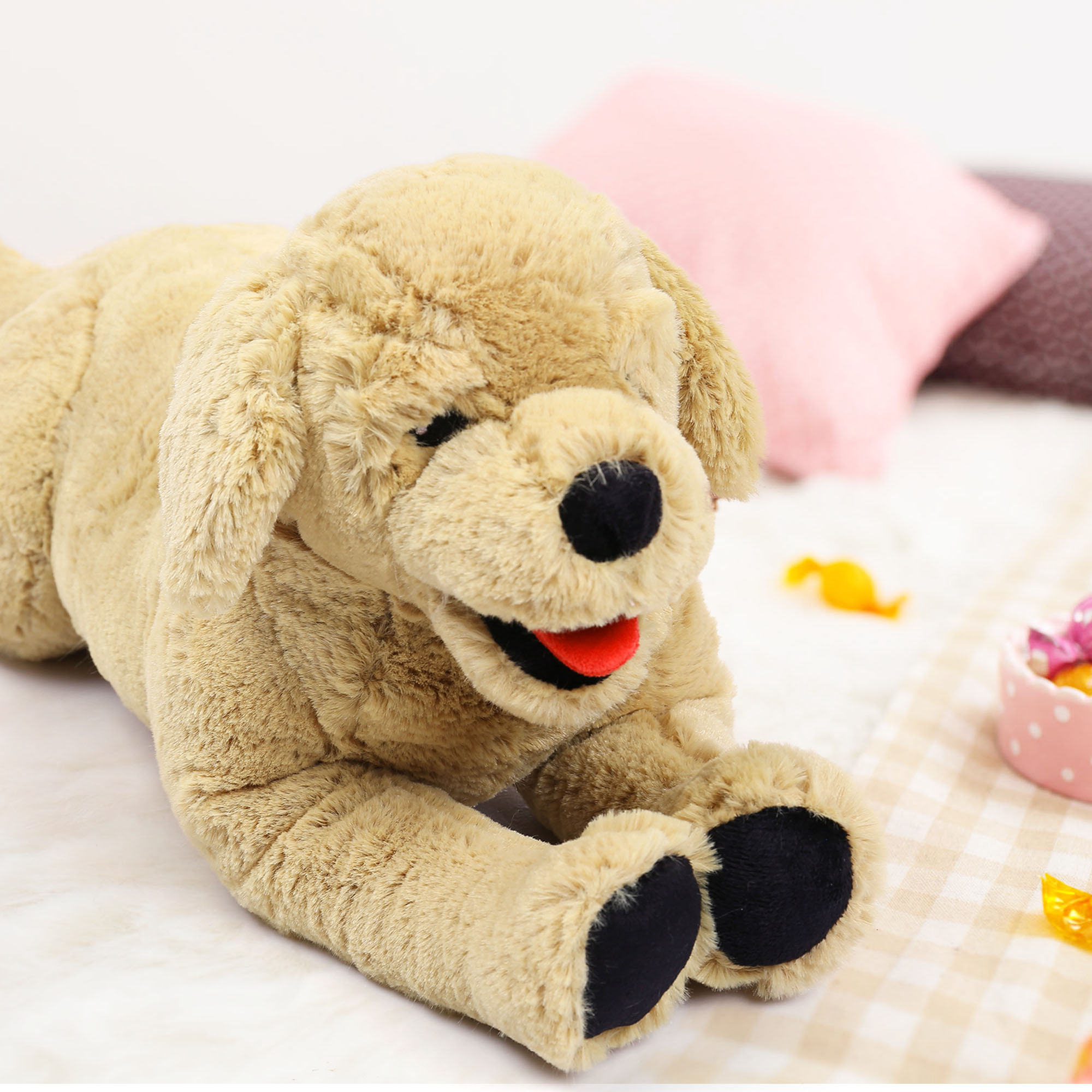 21 in Large Dog Stuffed Animals Plush Golden Retriever Plush Toys Valentine s Day 4