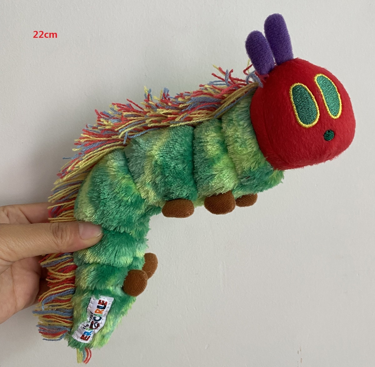 22CM Caterpillar Soft Toy Green Cotton Caterpillar Plush Animal Dolls Lovely Very Hungry Creative Gift For 5