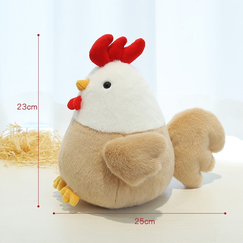 23CM Cute Chicken Plush Doll Toys Children Animal Hen Plush Toy Boys Girls Sleeping Soft Stuffed 4