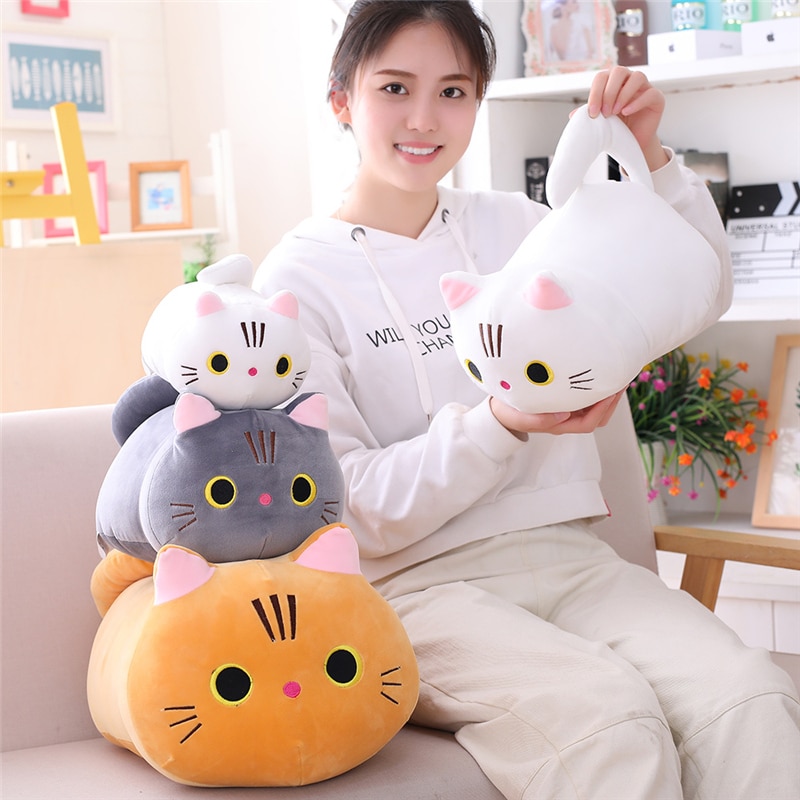 25 100cm Cute Soft Cat Plush Pillow Sofa Cushion Kawaii Plush Toy Stuffed Cartoon Animal Doll 1