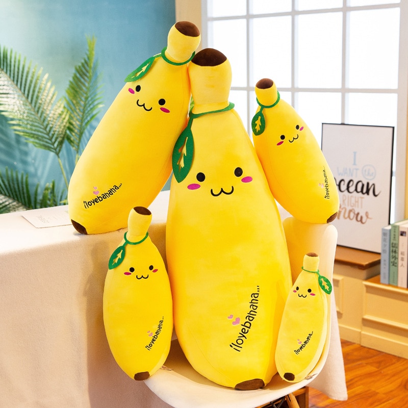 35 70cm Fun Creative Cartoon Banana Plush Soft Stuffed Pillow Sofa Cushion Baby Cute Plush Doll 5