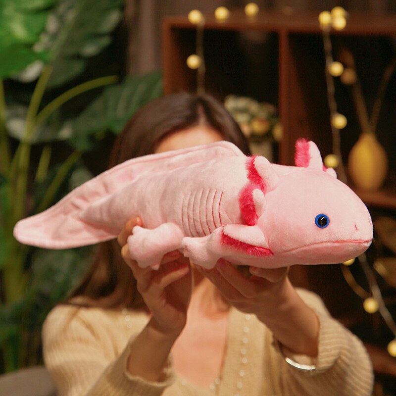 45cm Kawaii Colorful Newt Plush Toy Stuffed Cute Axolotl Salamander Fuzzy Plush Fish Appeasing Long Pillow 4