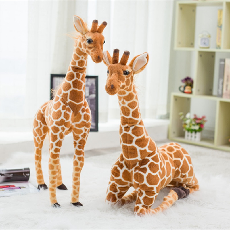 50 120cm Giant Real Life Giraffe Plush Toys High Quality Stuffed Animals Dolls Soft Kids Children 1