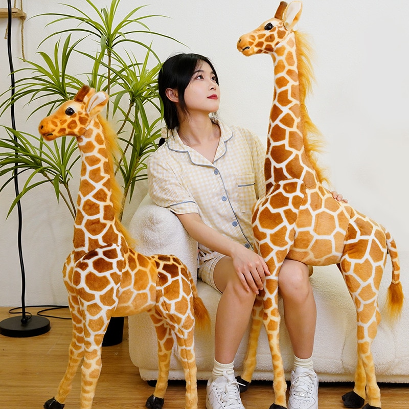 50 120cm Giant Real Life Giraffe Plush Toys High Quality Stuffed Animals Dolls Soft Kids Children 4