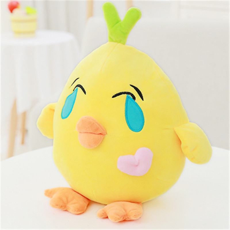 Kawaii 25 70cm Yellow Chicken Plush Dolls with 6 Emotions Cute Stuffed Toys for Kids Creative 2