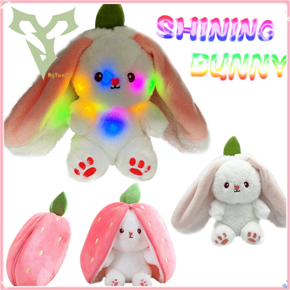 Kawaii Reversible Fruit Rabbit Plush Toy Soft Stuffed Fruit Transformed Into Bunny Animal Plushie Doll Girlfriend 3