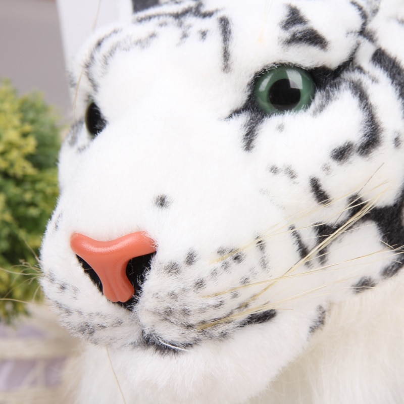 Length including tail Big Tiger Plush Toy Soft Stuffed Animals Simulation White Tiger Jaguar Doll Children 4