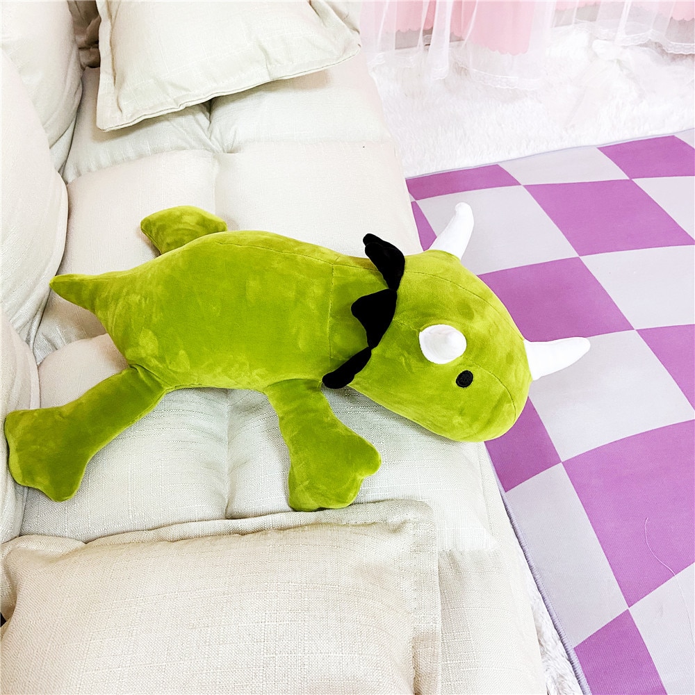 New Styles Pink Green 25 80CM Dinosaur Weighted Plush Toy Stuffed Dinosaur Cute Sleep Pillow Doll 2