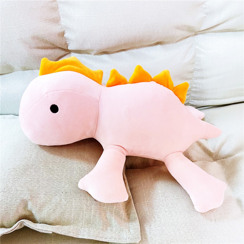 New Styles Pink Green 25 80CM Dinosaur Weighted Plush Toy Stuffed Dinosaur Cute Sleep Pillow Doll 3
