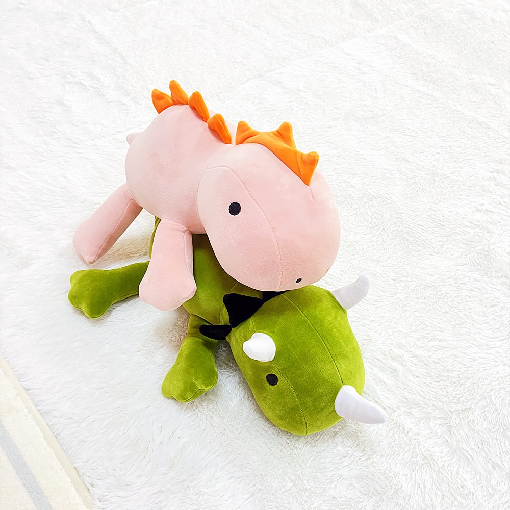 New Styles Pink Green 25 80CM Dinosaur Weighted Plush Toy Stuffed Dinosaur Cute Sleep Pillow Doll 5