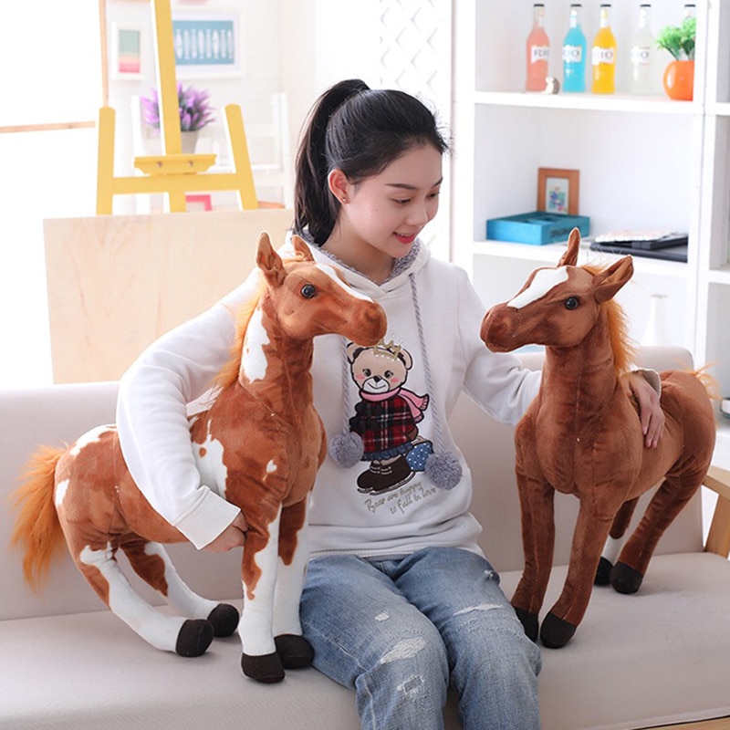 Simulation Horse Plush Toy 4 Styles Stuffed Animal Dolls High Quality Classic Toys Kids Birthday Gift 2