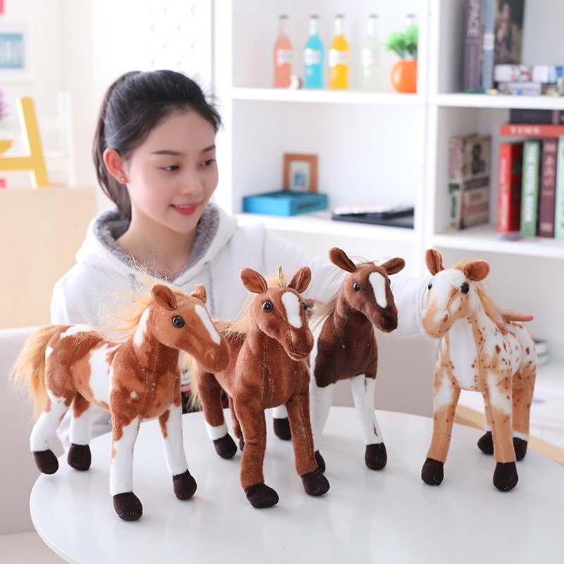 Simulation Horse Plush Toy 4 Styles Stuffed Animal Dolls High Quality Classic Toys Kids Birthday Gift 4