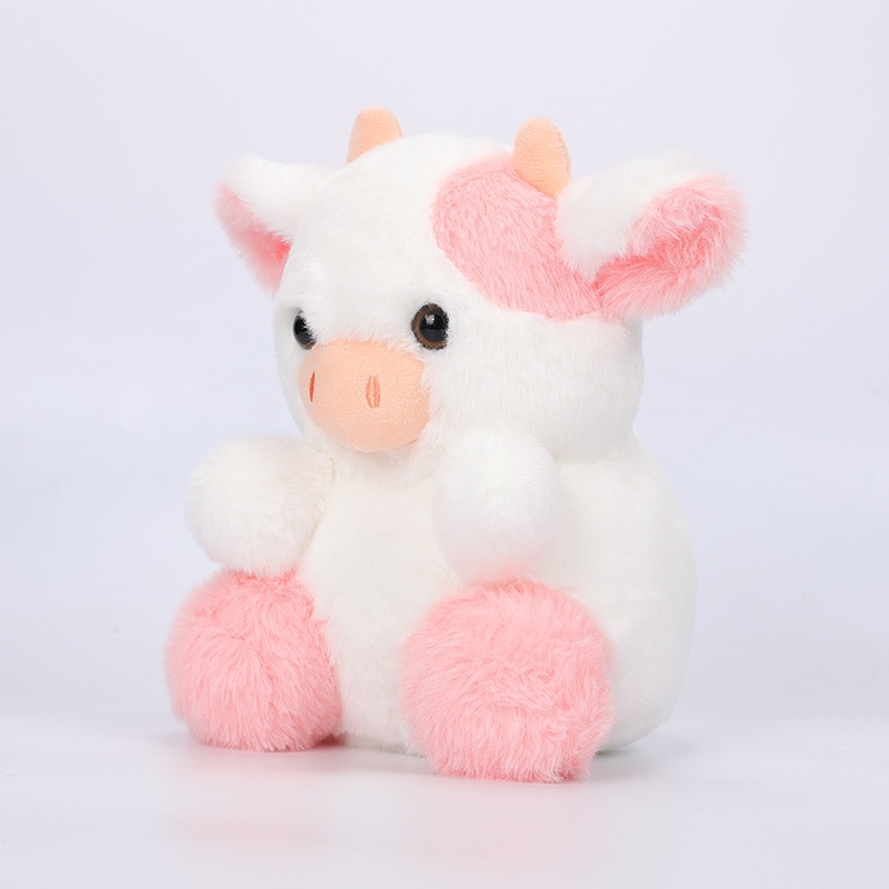 20cm Kawaii Belle Strawberry Cow Plush Toys Cute Cartoon Pink Stuffed Animal Cattle Soft Dolls Gift 1