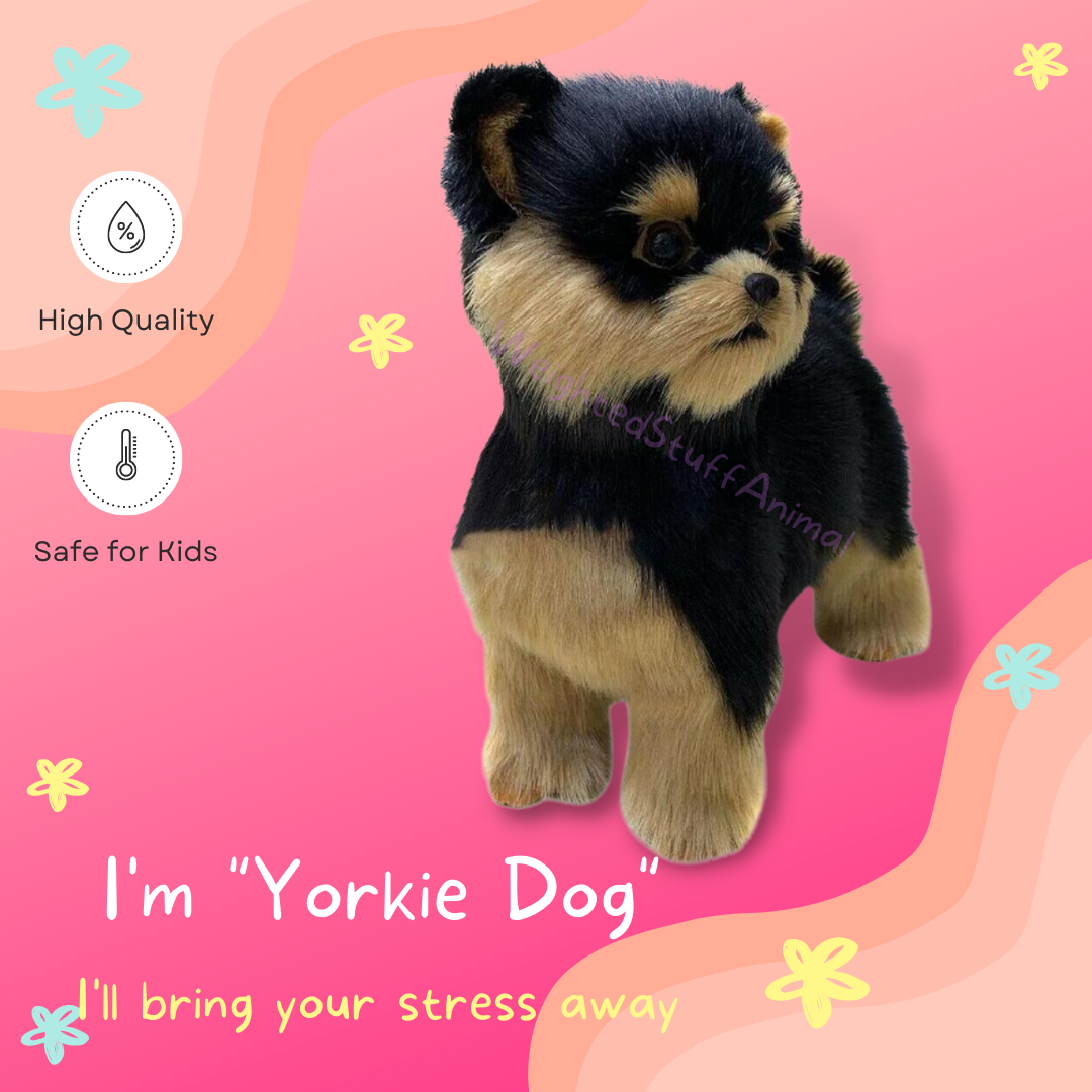 Kawaii Yorkie Dog Puppy Stuffed Teddy Dog Plush Toy Cute Dolls