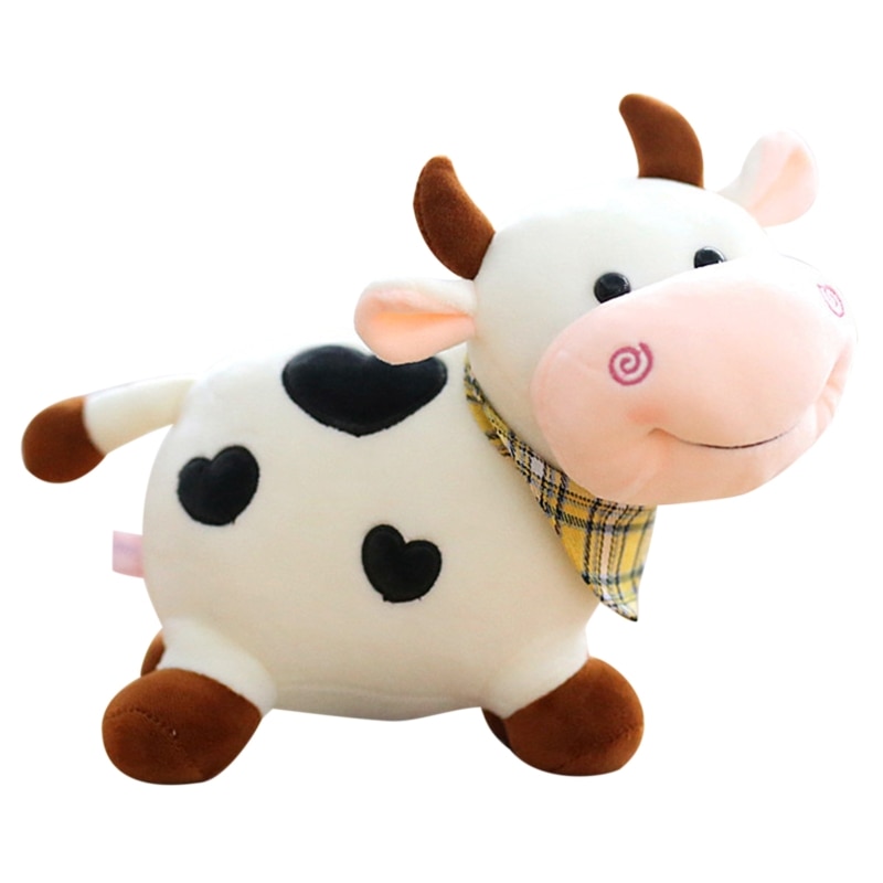Dairy Cow Stuffed Animal Emotion Appease Plush Pillow Girls Boys Favor 28cm 11 2
