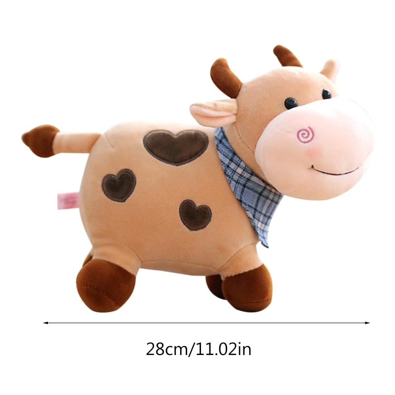 Dairy Cow Stuffed Animal Emotion Appease Plush Pillow Girls Boys Favor 28cm 11 5