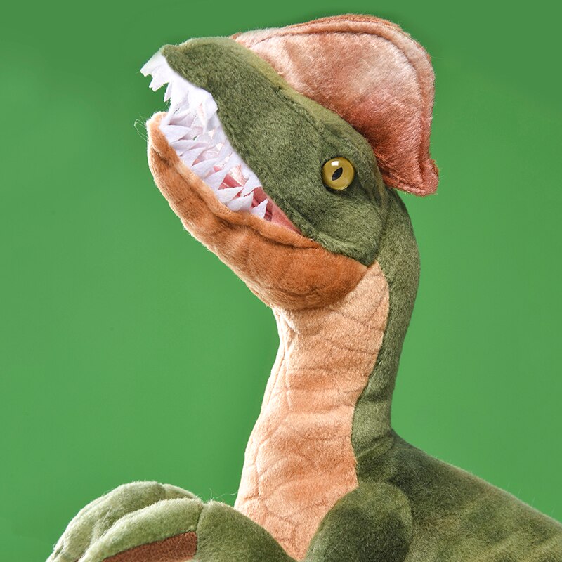 Jurassic Park Dilophosaurus Dinosaur Plush Toy Double Crested Lizard Figure Stuffed Toy Cool Kids Gift for 5
