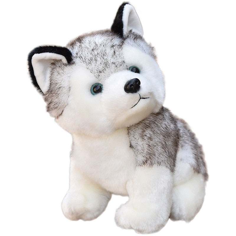 Kawaii Puppy Stuffed Toys 10 20cm Cute Simulation Husky Dog Plush Toys Stuffed Doll Kids Baby 3